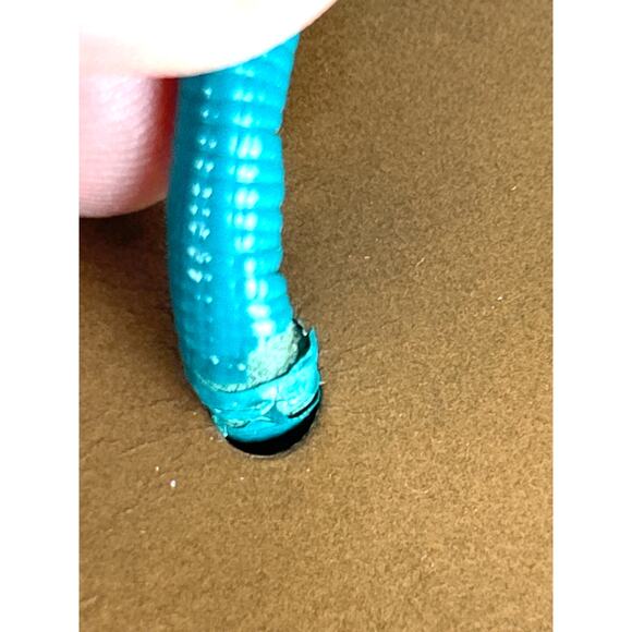 Tory Burch Womens 10 Blue Gold Leighanne Bow Slip-On Logo Thong Sandals - Picture 8 of 11